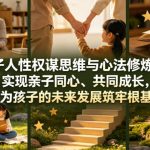 亲子人性权谋思维与心法修炼营，实现亲子同心、共同成长，为孩子的未来发展筑牢根基【音频】
