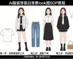 AI服装穿搭白背景look图SOP教程，不用会画画，提几句具体要求，AI就能还你一个奇迹