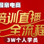 猴帝3W抖音直播2026年3月19线下课，实现流量变现，开启直播事业新高峰（全程录音+字幕交付）