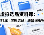 闲鱼虚拟选品资料课：虚拟资料库丨虚拟选品丨违禁词版权等