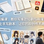 AI创编课，教你写爆款短剧与AI漫剧，学完就能上手写剧本，让你的AI创作不再自娱自乐